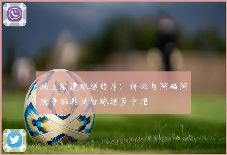 杨立瑜遭球迷怒斥：何必与阿猫阿狗争执真该给球迷竖中指