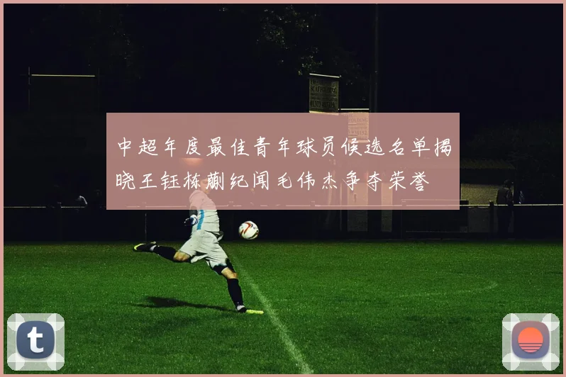 中超年度最佳青年球员候选名单揭晓王钰栋蒯纪闻毛伟杰争夺荣誉